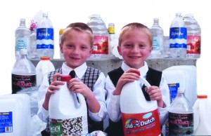 Walker & Wyatt Suddaby with Plastic Bottles