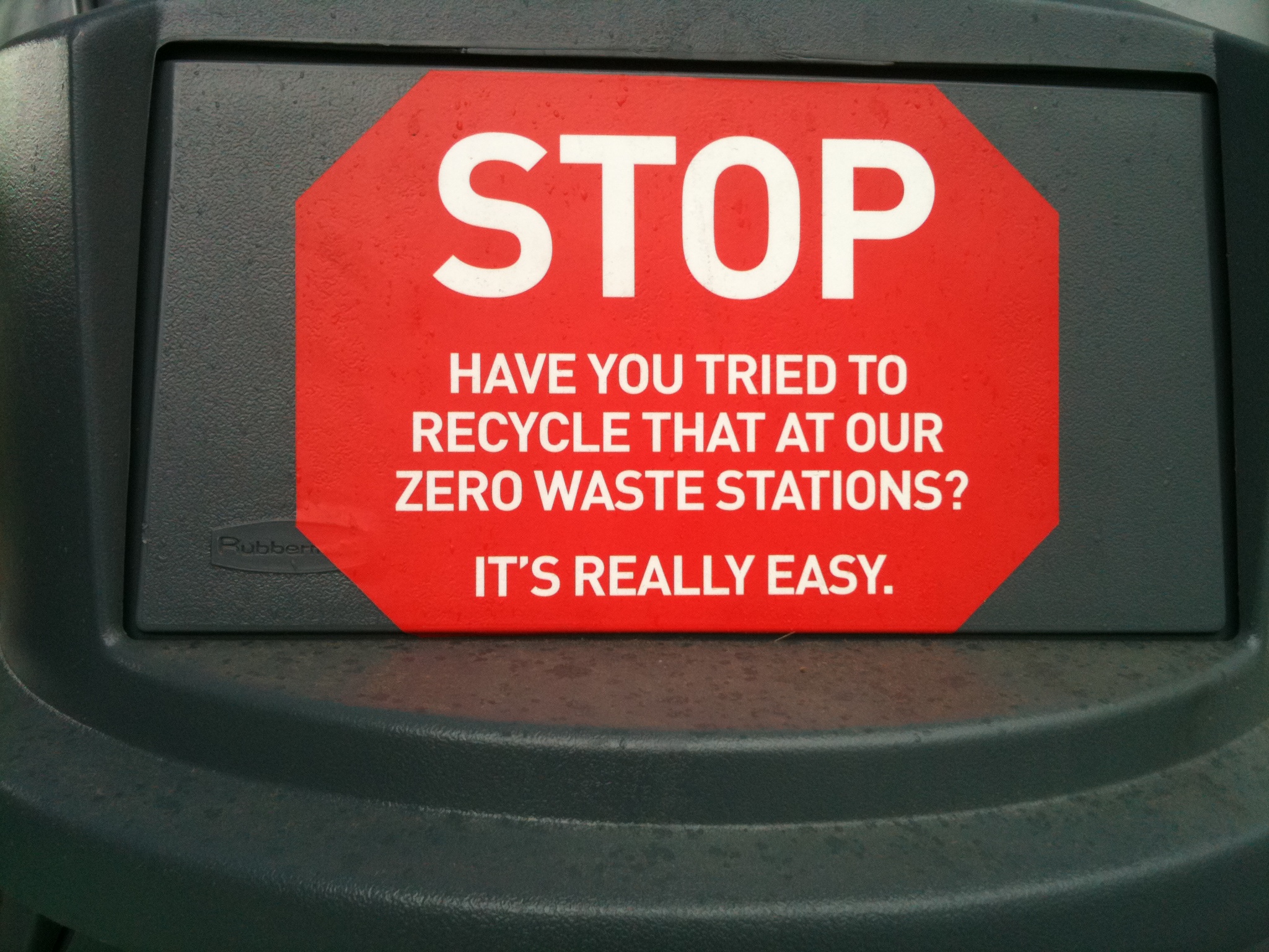 Stop! Modified Garbage Lid for Zero Waste Station